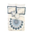 thumbnail image 4 of MODERN HEIRLOOM Charlotte Embroidered Quilted Bedspread - Lightweight Breathable All Seasons Bedding, Full, Blue, 4 of 5