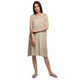 thumbnail image 2 of Moomaya Printed Sleeveless Nightdress For Ladies Button Placket Nightwear, 2 of 6