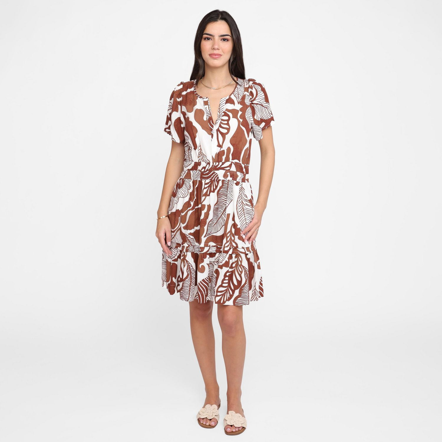 Devoted Robe à taille smockée pour femme