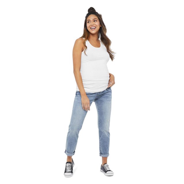 Paisley Sky Maternity Ruched Side Tank
