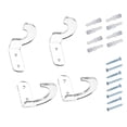 thumbnail image 2 of Becaristey 2 Pairs Acrylic Baseball Bat Holder Horizontal Softball Bats Storage Rack Hanger Home Collection Bracket Supplies Clear 1Set, 2 of 6