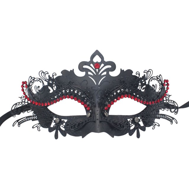 Mascarade pour Hommes et Femmes avec Chaîne en Strass, Décoration de Carnaval Adaptée aux Fêtes