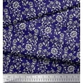 thumbnail image 2 of Soimoi Silk Fabric Leaves & Floral Block Decor Fabric Printed Yard 42 Inch Wide, 2 of 3