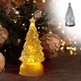 thumbnail image 2 of Lksixu Crystal Christmas Tree, Christmas Decorations 5.1" Pre-lit Tabletop Christmas Tree Figurine with LED Lights, Battery Operated Glowing Xmas Tree Night Lamp Table Centerpiece for Holiday Party, 2 of 8