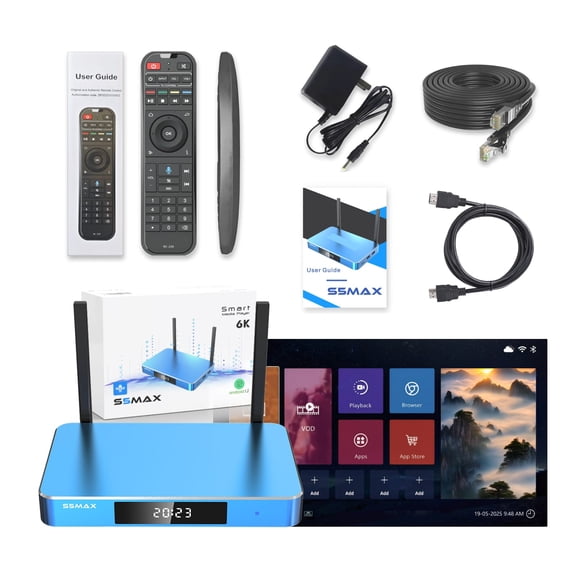 Modèle S5MAX 2025 Amélioré – Comprend un Câble HDMI en L, un Contrôle Vocal Mains Libres, et instructions d'Installation Claires Incluses.