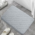 thumbnail image 4 of LSLJS Bath Mat Thickened Slow Antimissile Memory Foam Coral Fleece Absorbent Floor Mat Kitchen Mat Bathroom Non-slip Mat 40x60cm, 4 of 6