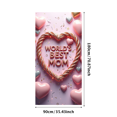 thumbnail image 3 of Glittery World's Best Mom Banner with Heart and Rope Elements Valentine's Day Party Decorations Backdrop Background Photography Props Family Gatherings Mom Appreciation Events, 3 of 4