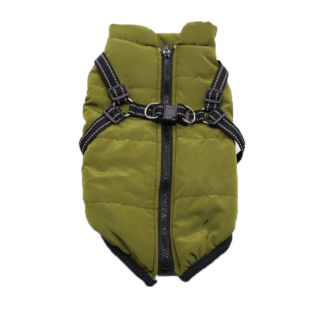 SIfdSeng Dog Shirts for Small Dogs Male Winter Coat Furry Dog Jacket Furryking Dog Coat Furryking Winter Jacket for Dogs with Harness Reflective Warm Dog Jacket for Small Medium Large