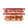 thumbnail image 1 of Rubbermaid EasyFindLids Food Storage Container Value Pack, Racer Red, 4-Piece Set, 1 of 4