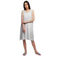 thumbnail image 2 of Moomaya Printed Sleeveless Nightdress For Ladies Button Placket Nightwear, 2 of 6