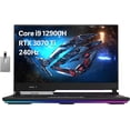 thumbnail image 1 of ASUS ROG Strix Scar 15 Gaming Laptop, 15.6" QHD 240Hz Display, Intel Core i9 12900H, 32GB DDR5, 1TB SSD, NVIDIA GeForce RTX 3070 Ti, Per-Key RGB Keyboard, Wi-Fi 6E, Black, Win 11 Pro, 32GB USB Card, 1 of 9
