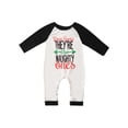 thumbnail image 2 of Kmbangi Matching Family Christmas Pajamas Letter Raglan Tops + Plaid Pants, 2 of 7
