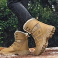 thumbnail image 4 of LSLJS Men Shoes Solid Color Winter Keep Warm Woolen Casual Bandage Short Boots, Men's Snow Boots, 4 of 9