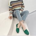 thumbnail image 4 of LSLJS Women's Flying Knitting Solid Color Light Mouth Comfortable Slip-On Flat Shoes, Flats Shoes, 4 of 7