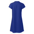 thumbnail image 4 of WILLBEST Robe d'Été Formelle pour Invité de Mariage d'Automne Dresses Robe en Lin pour Femmes Dresses Décontractée Col en V Robe Midi Manches Courtes Robe Ligne A Robe de Plage Sans Accessoires, 4 of 5