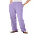 thumbnail image 1 of CHOK Plus Size 7-Day Knit Straight Leg Pant Stretch Elastic Waist Petite & Tall - 3X  Navy, 1 of 6