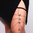 thumbnail image 3 of Visland Women Thigh Chain Multilayer Butterfly Jewelry Long Lasting Electroplating Leg Chain for Club, 3 of 8