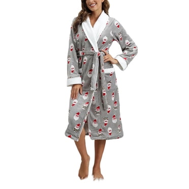 Peignoir Long d'Hiver pour Femmes en Molleton Doux et Pelucheux, Robe de Chambre, Pyjama, Tenue de Nuit