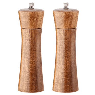 Wooden Salt and Pepper Grinder set, Acacia Wood salt and pepper grinders refillable ,pepper mill with Adjustable Coarseness,salt and pepper grinders shaker Tableware Gifts