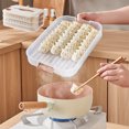 thumbnail image 2 of Birdeem 1-4 Layer Food Storage Container Transparent Food Preservation Box for Kitchen and Refrigerator Dumpling Box Well Sealed, 2 of 12