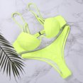 thumbnail image 4 of Faithtur Women Solid Color Adjustable Spaghetti Strap Underwire Bra + Thong, 4 of 9