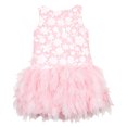 thumbnail image 2 of Biscotti Girls' Pink Dress with Ruffled Skirt Pick a Posy, Sizes 12M-12 - 18M, 2 of 2