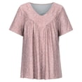 thumbnail image 5 of Hauts et Chemisiers pour Femmes Mode Décontractée Ample T-Shirt à Col Rond Imprimé Chat Lune Rose G, 5 of 5