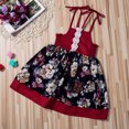 thumbnail image 2 of Gupgi Baby Girls Summer Sleeveless Dress Sweet Floral Lace-up Pleated Sundress, 2 of 6