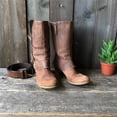 thumbnail image 5 of LSLJS Bottes à Lacets Mode pour Femmes Rétro Western Cowboy Bottes en Tricot Décontractées Chaudes à Talons Bas Bottes Mi-Mollet, Bottes Plates pour Femmes, Bottes pour Femmes, 5 of 5