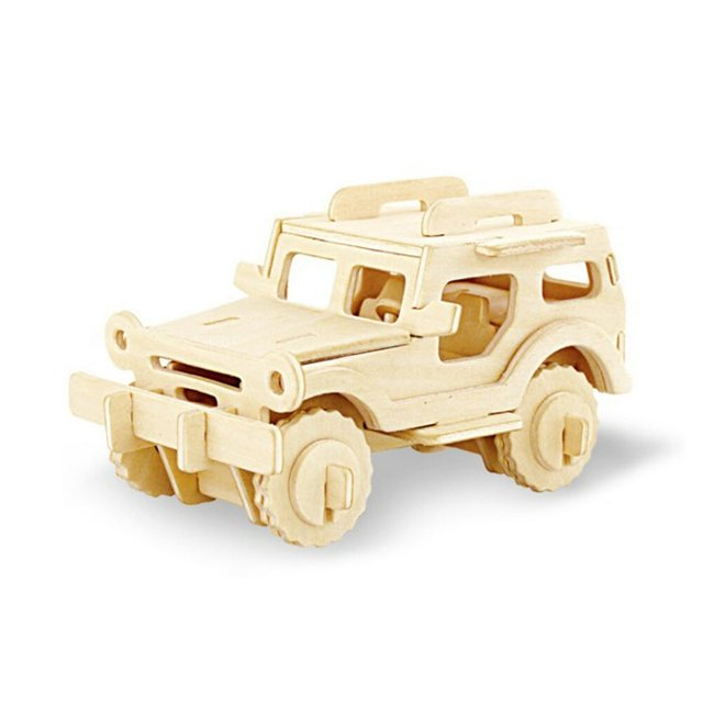ChokWooden Simulation Car Assembly Puzzle Model 3D Car Puzzles Block Educational Toy Gift for Kids