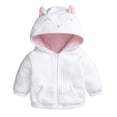 thumbnail image 2 of Girls Winter Coat Hooded Jacket with Rabbit Ears Windproof Thicken Zipper Warm Outwear for Toddler, 2 of 8
