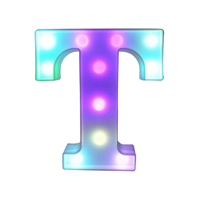 LiveSatisfy Clearance Colorful Light Up Letters, LED Letter Lights Marquee Letter Signs Battery Powered, Letter Lamp with Remote for Birthday Party Wedding Home Bar Christmas Decorations