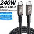 thumbnail image 3 of Thunderbolt Câble de Données USB4 Type-C 8K Projection PD 240w Charge Rapide IPXP A++, 3 of 9