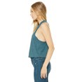 thumbnail image 3 of Ladies' Racerback Cropped Tank - HTHR DEEP TEAL - S, 3 of 3