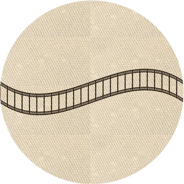 Ahgly Company Tapis Rond Lavable en Machine Intérieur Transitionnel Beige, 4 Pieds Rond