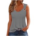 thumbnail image 2 of Meichang Débardeurs Décontractés pour Femmes Été Col Rond Tunique Ample Chemises Sans Manches Basiques Blouses Camisole Unie, 2 of 4