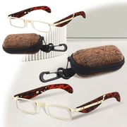 Blue Light Blocking Folding Reading Glasses for Men and Women with Durable Metal Frame