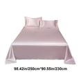 thumbnail image 2 of Body Pillow Case,Ice Silk Bed Sheet Pillow Case 3 Piece Set and Luxurious Soft Ice Silk Bed Sheet Suitable for All Seasons Cool Ice Silk Fabric Machine Washable,Silk Pillow Case, 2 of 8