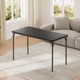 thumbnail image 1 of AKDSteel 4 Ft Folding Table, Portable Indoor/Outdoor Card Table With Lockable Metal Legs And Upholstered Pu Leather Top For Parties And Camping, 1 of 8
