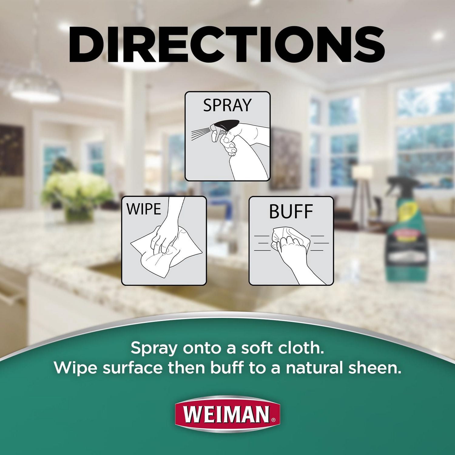 Weiman Granite and Stone Disinfecting Countertop Cleaner