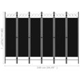 thumbnail image 4 of vidaXL 6-Panel Room Divider Black 240x180 cm, 4 of 4