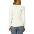 thumbnail image 3 of INSPIRE CHIC Blouse à Manches Longues pour Femmes à Col Rond avec Torsade devant, 3 of 5