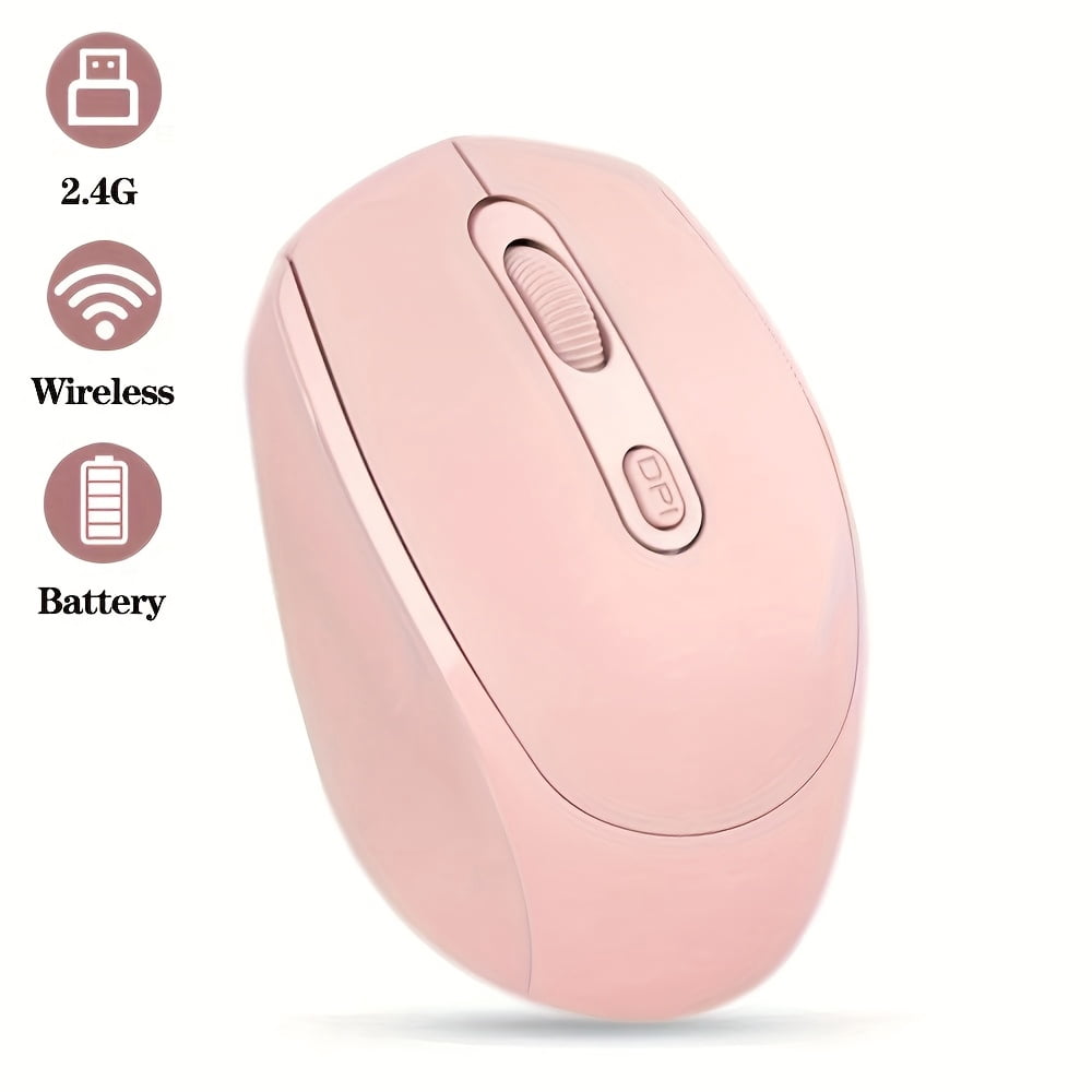 Wireless Mouse, Ultra-Thin Silent Dual-Mode 2.4G+Bt Portable Office Mouse, Ergonomic Optical Mouse with USB Receiver, Suitable for Laptops Pc, Three Adjustable Levels for Computers And Macbook