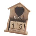 thumbnail image 1 of Rongfmy Desk Calendar Blocks DIY Wood Perpetual Calendar Desktop Accessory Brown Brown Triangle Top, 1 of 9