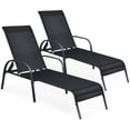 thumbnail image 3 of Gymax Chaise Longue Inclinable Réglable pour Patio - Ensemble de 2, Noir, 3 of 10