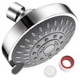 thumbnail image 1 of High Pressure Shower Head 5 Settings Fixed Showerhead 4 Inch High Flow Bathroom Showerhead with Adjustable Joint for Luxury Shower Experience Even at Low Water Pressure, 1 of 6