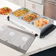 thumbnail image 2 of Gymax Réchauffe-Plat Électrique pour Buffet avec 3 Plateaux Amovibles, Température Réglable, 2 of 8