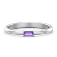 thumbnail image 1 of East-West Stackable Baguette Ring in 10K White Gold, 1 of 3