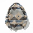 thumbnail image 3 of Qertyioot Men's Fashion Outdoor Spring And Outdoor Ethnic Geometric Print Jacket, 3 of 3