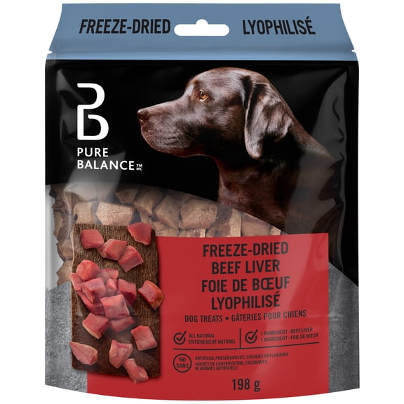Gâteries pour chiens Foie de bœuf lyophilisé Pure Balance, 198 g